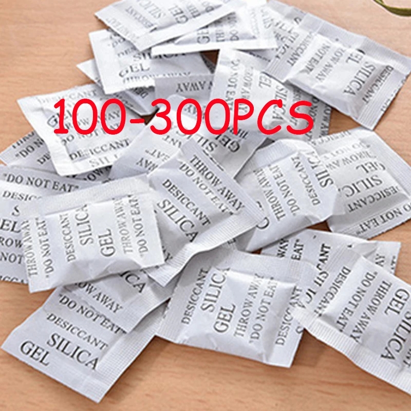 Food Storage Non Toxic - 100-300 個パック非毒性シリカゲル乾燥剤湿った吸湿剤除湿機部屋の衣類食品保管キッチンツール