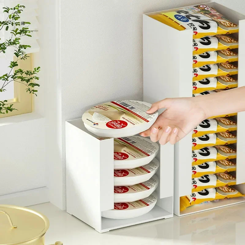 Food Storage No Pantry - インスタントラーメン収納ボックス 多機能キッチンオーガナイザー ラーメンカップ パントリー食品収納ソリューション