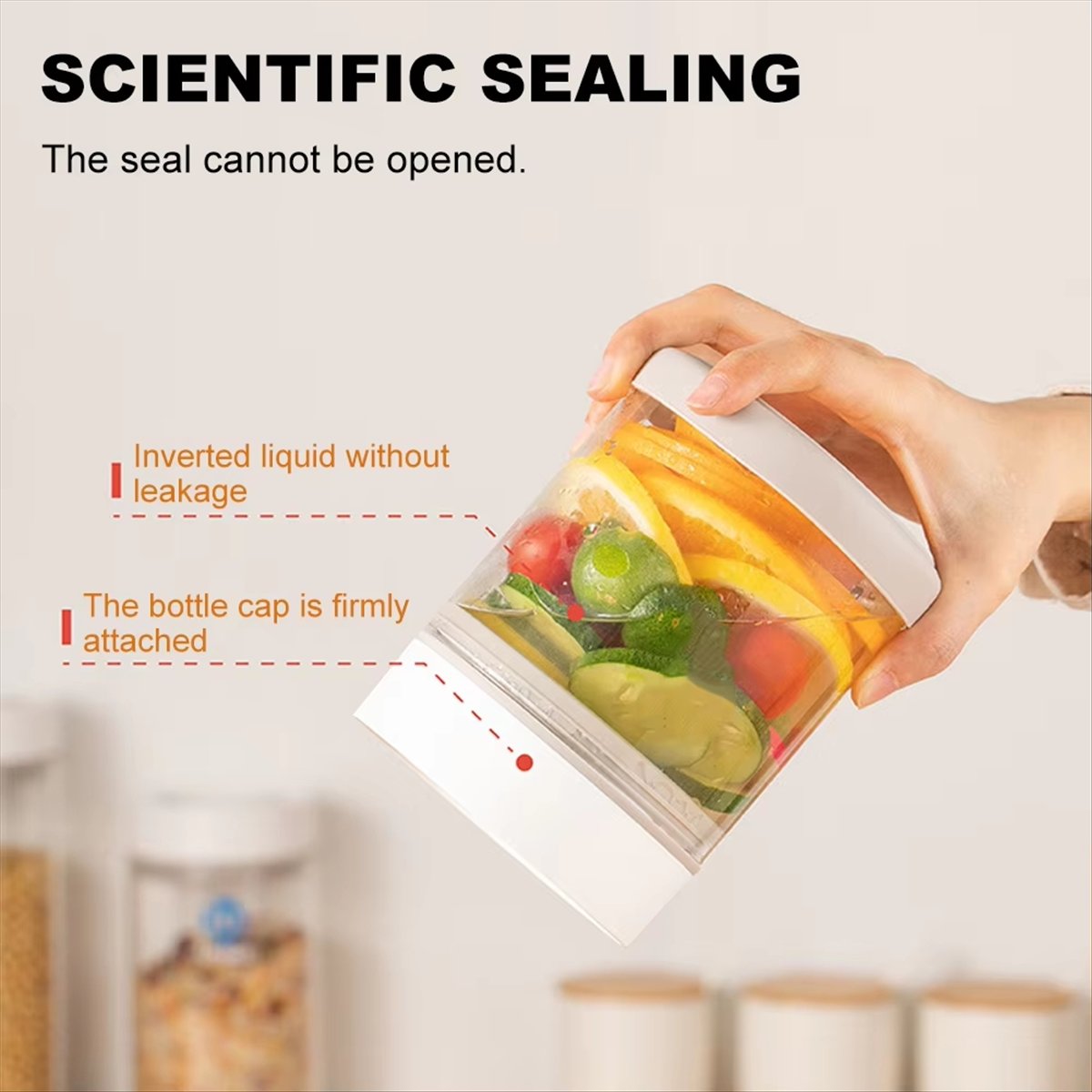 Food Storage Glass Containers Large - 最高評価~ 真空ガラス保存容器 - 再利用可能、コーヒー豆、果物など多目的に使える大容量容器