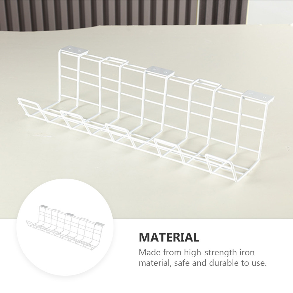Food Storage Management - 電源ケーブル整理ラック 高強度鉄製 デスク下ケーブル管理ラック サージプロテクター用 整理整頓されたワークスペース収納ラック