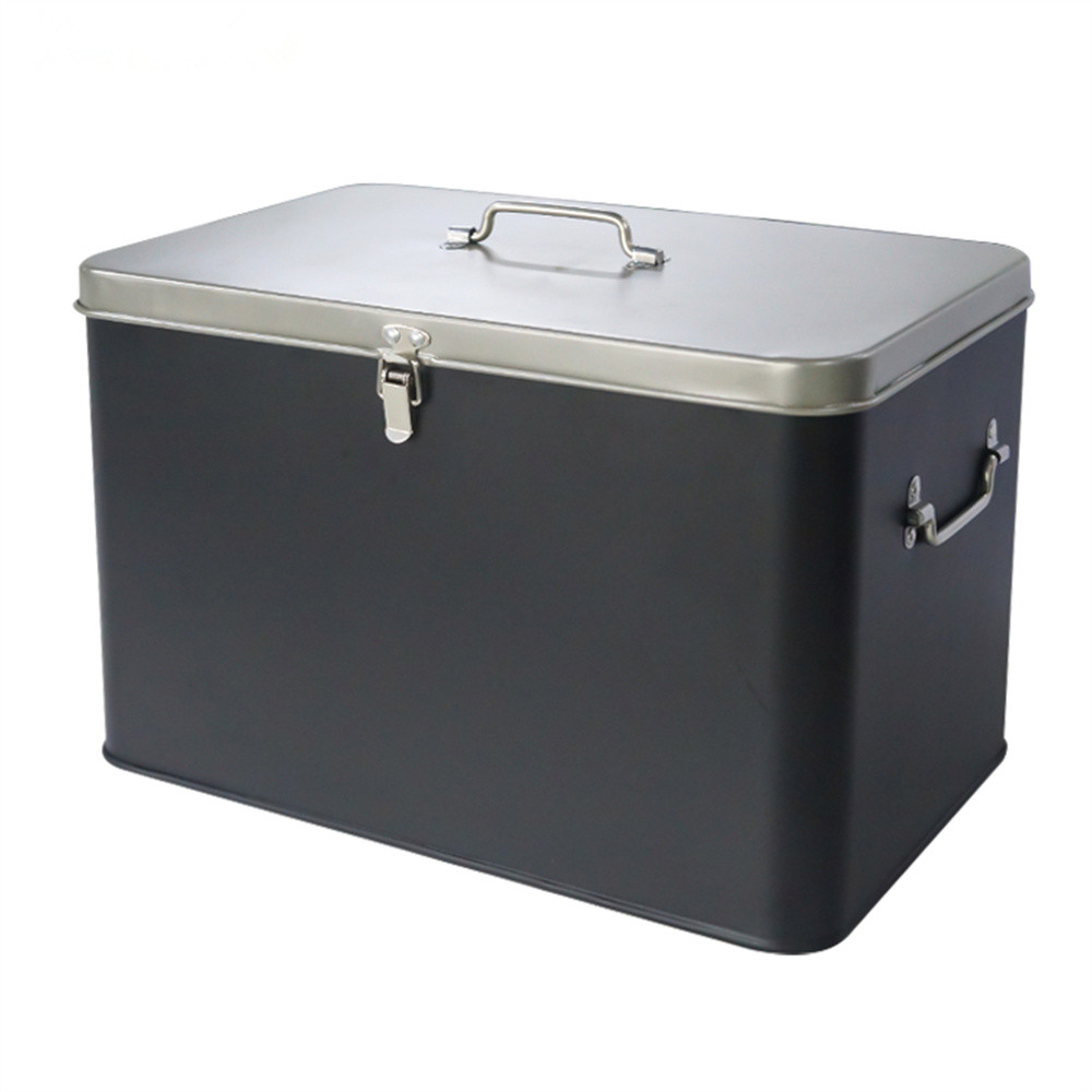 Food Storage Locker - ふた付き大容量収納ボックス,金属製ロッカー,大きなオフィス収納ボックス,パン箱,屋外ピクニックコンテナ,ホームオーガナイザー