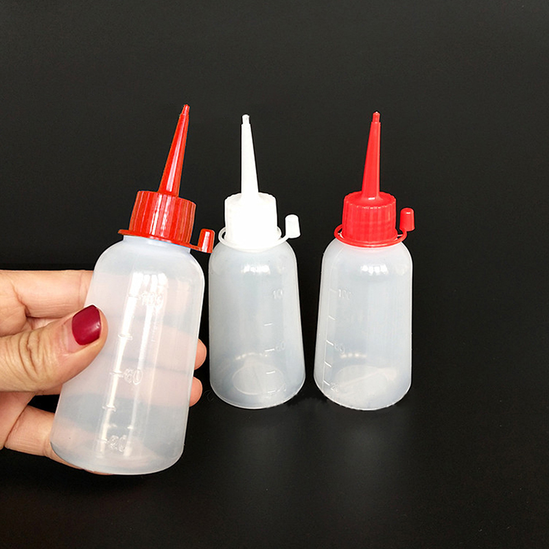 Condiment Squeeze Bottle - 100 ミリリットルプラスチッククリアチップアプリケーターボトルプラスチックスクイズボトルチップキャップ付き工芸品アート接着剤多目的詰め替え空