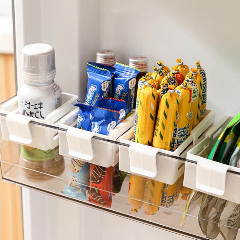 Food Storage No Pantry - 冷蔵庫収納バスケット サイドドア フードバッグオーガナイザー 拡張可能な冷蔵庫仕切り ホームアパートオフィス パントリー