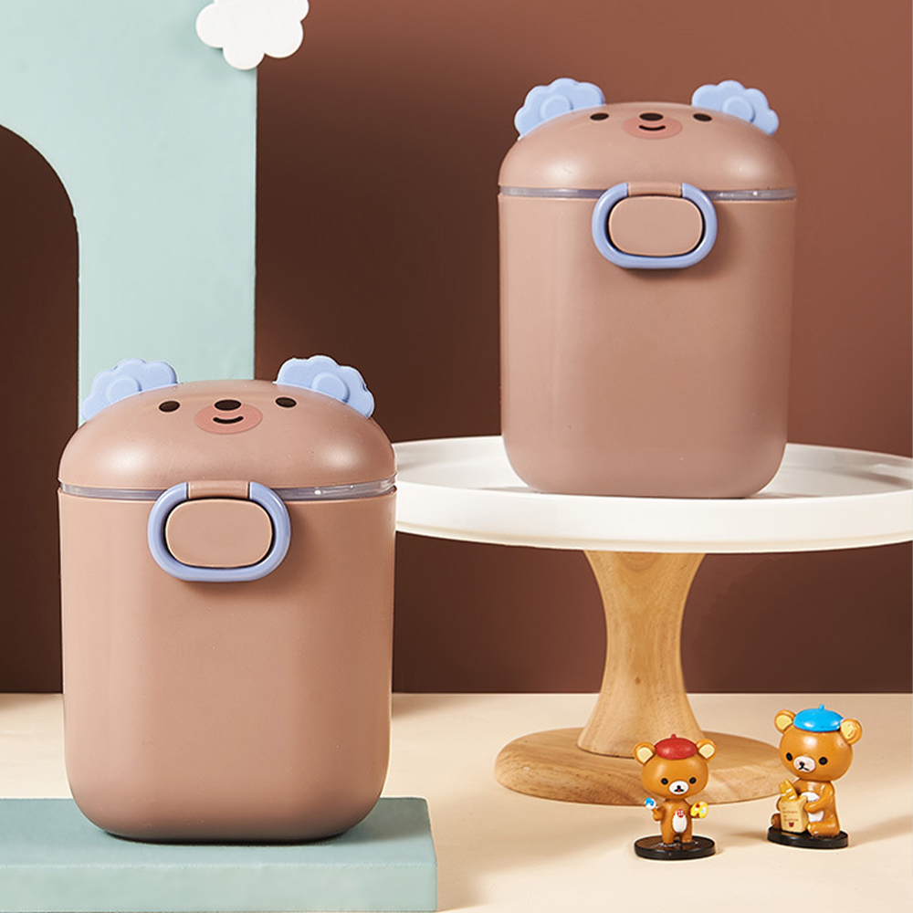 Food Storage Dividers - トラベルフォーミュラコンテナ、持ち運び可能なハンドル付き気密保存容器、ベビーシリアル用分割収納、必須ベビーフード