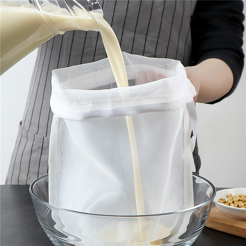 Food Storage Net - ナイロンフィルターバッグ野菜ミルクストレーナーふるい排水茶フィルターネットバッグキッチンガジェット家庭用食品チーズ布