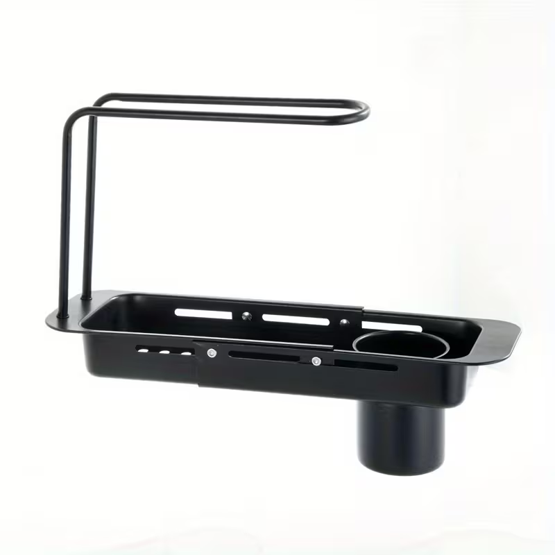 Food Storage Room - 洗練されたデザイン、拡張可能なステンレス製キッチンシンクオーガナイザー - スポンジホルダー付き食器乾燥ラック、あらゆるシンクに適合