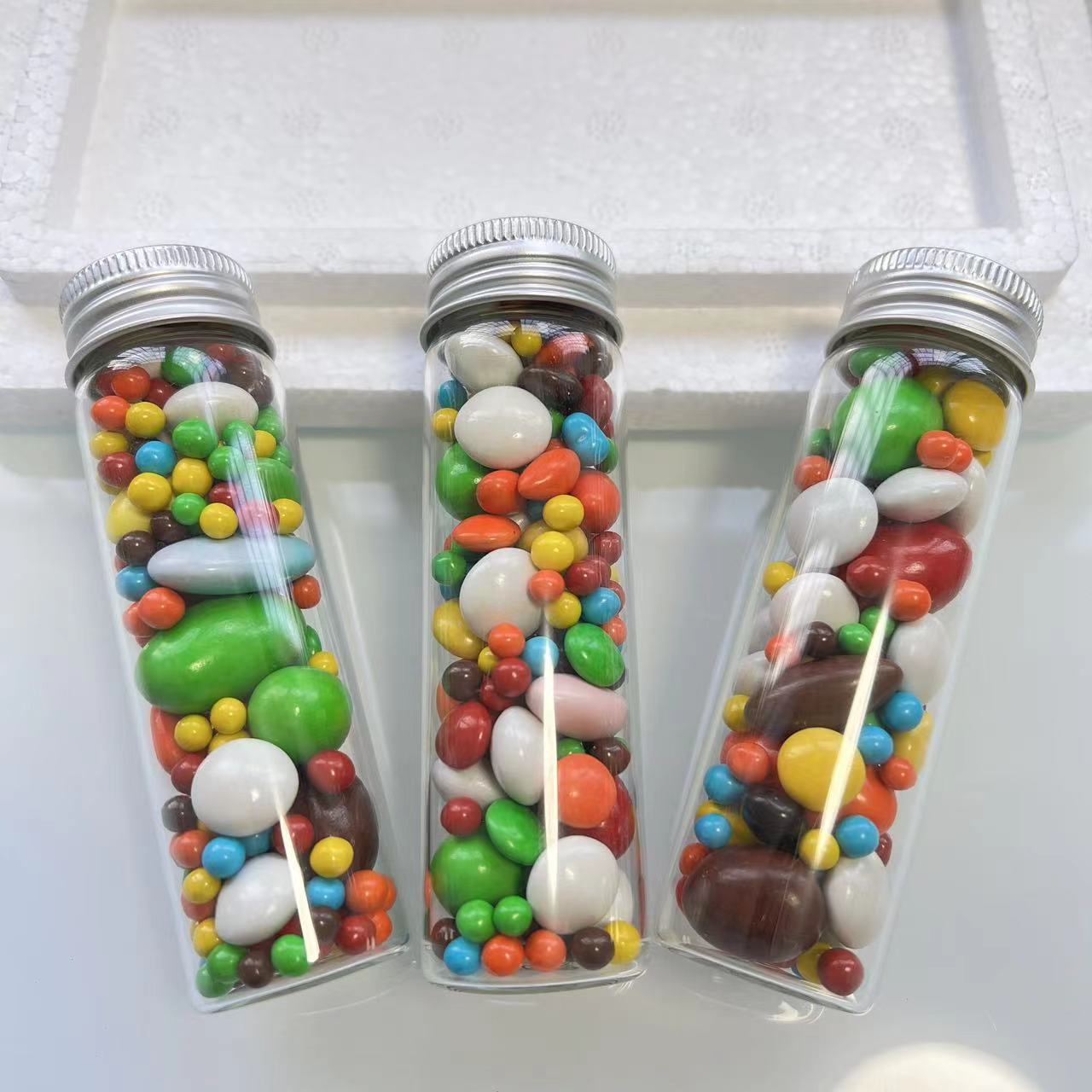 Food Storage Notes - 12/21個入り 50ml 密封キッチンウィッシュボトル アルミキャップ付き 30x100mm ガラス試験管