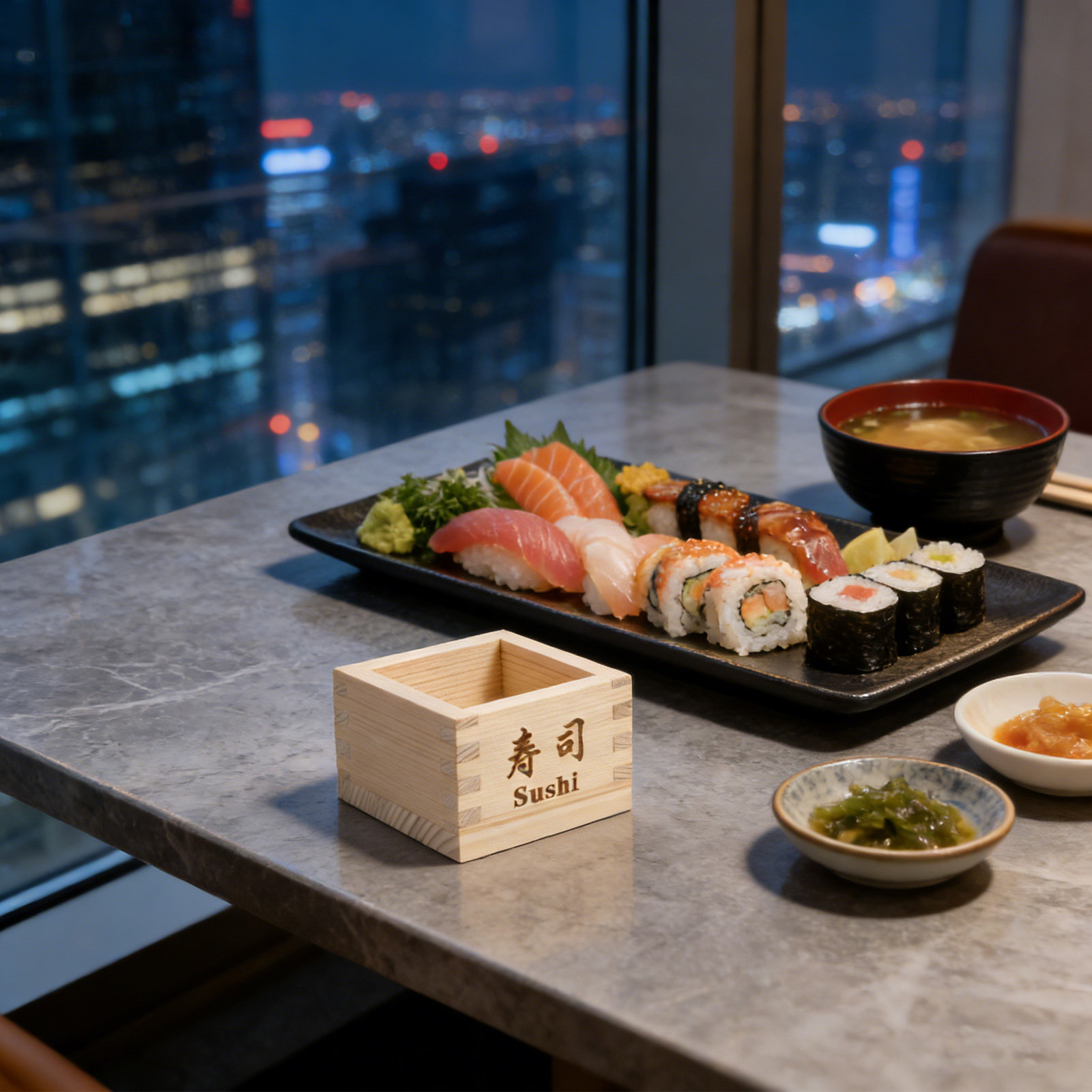 Food Storage Square Containers - 日本のマスウ酒器 木製酒箱 伝統的な正方形の木製食品保存容器 寿司スナックトレイ 家庭用
