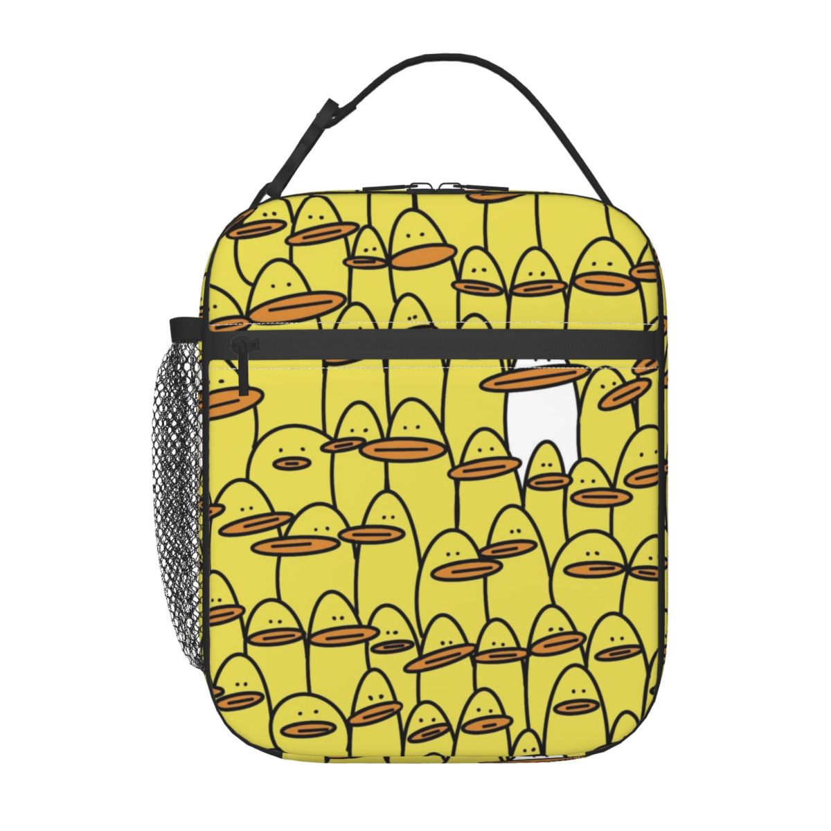 Food Storage Yellow - イエロー クラシック ラバーダック ゴシック 断熱ランチトートバッグ 女性用