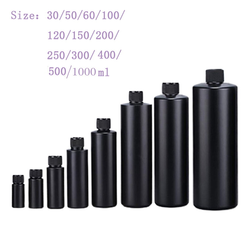 Condiment Squeeze Bottle - 5 個 30-1000 ミリリットル空の黒 HDPE プラスチックスクイズペイントボトル