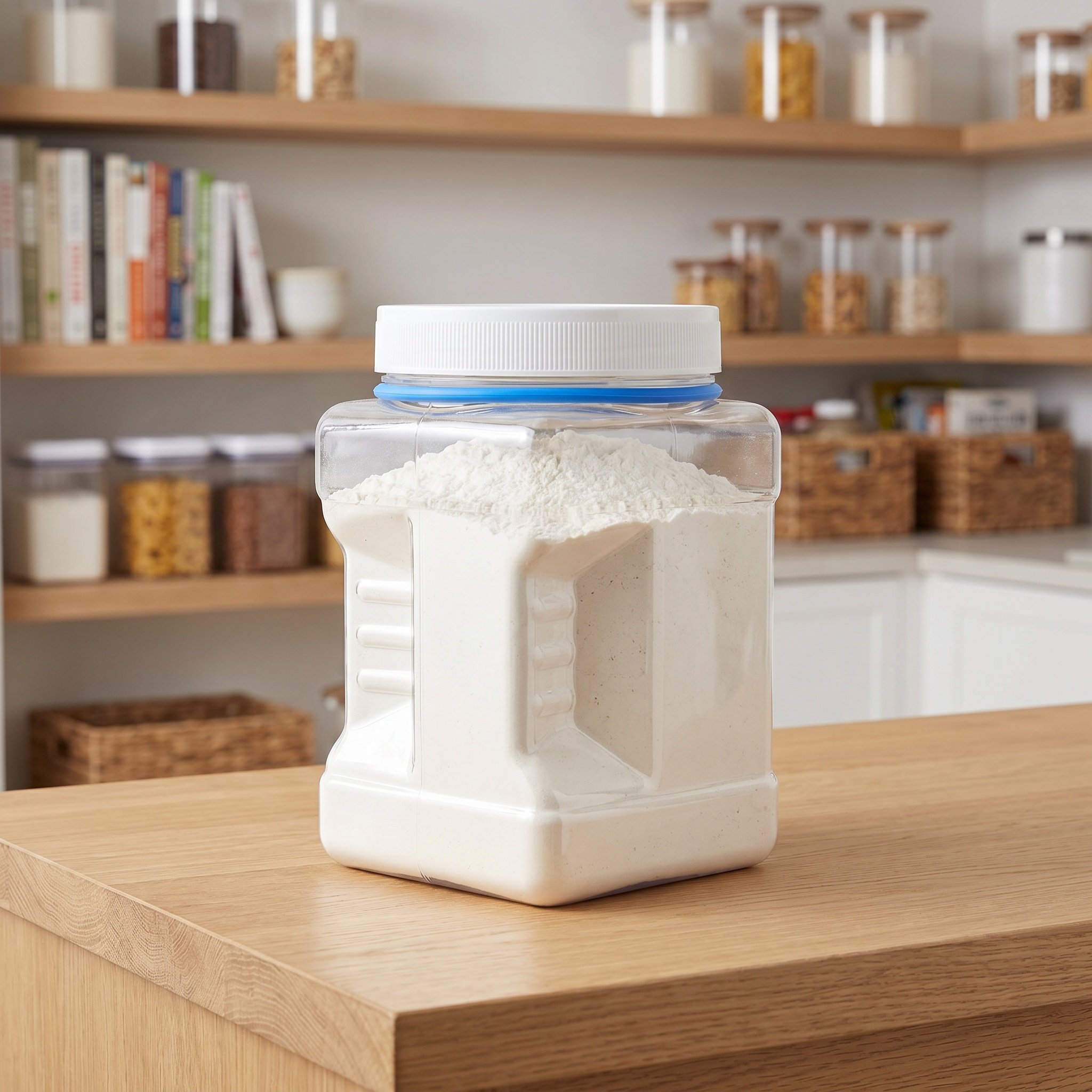 Food Storage Square Containers - 6個入り透明正方形密閉保存容器 広口プラスチック容器 再利用可能なパントリーオーガナイザー スナック保存容器 ドライフードホルダー