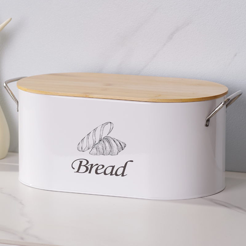 Bread Box Bamboo - 1pc モダンなパンボックス竹まな板蓋付き、パンビン、キッチン再利用可能なパン保存容器、キッチン収納用品