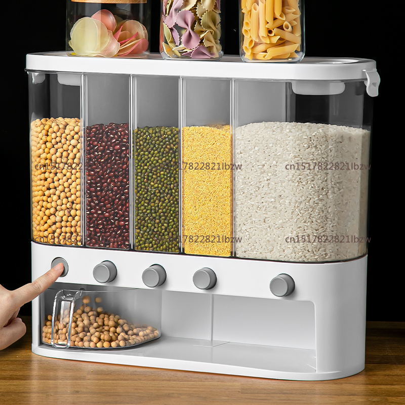 Food Storage Dividers - 食品グレード穀物保存容器 家庭用防虫防湿米びつ 隔室付き米びつ容器