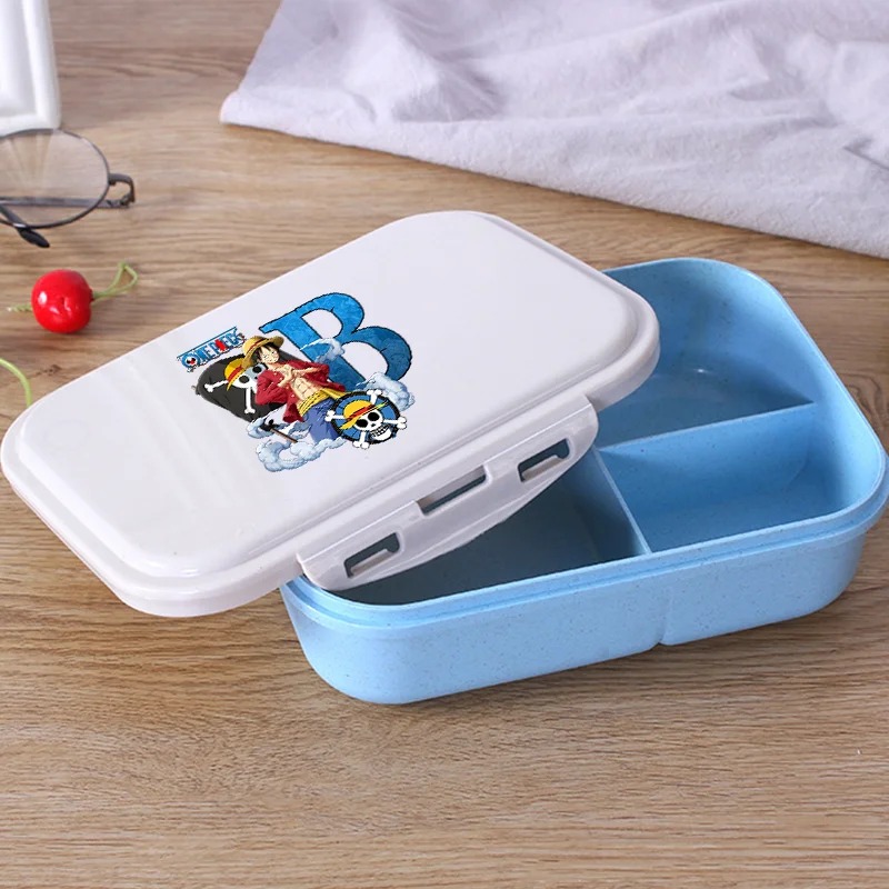 Food Storage Zone - ワンピース弁当箱ポータブル食品保存容器漫画アニメパターン文字 A-Z プリント弁当箱かわいい食品容器