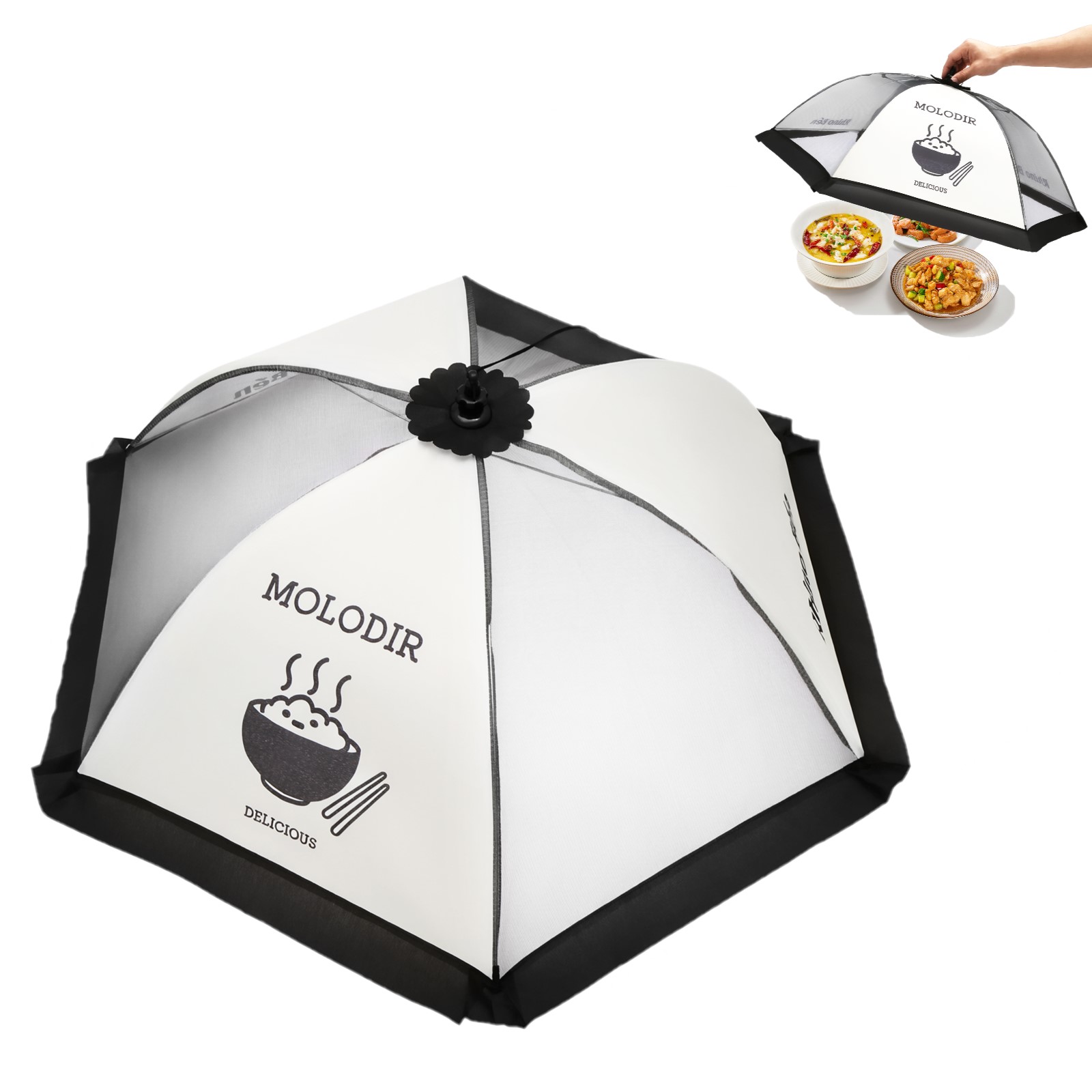 Food Storage Net - 折りたたみ式食品カバー ダイニングテーブルメッシュカバー 家庭用防虫蚊帳傘 通気性防塵ポータブル食品保護ネット