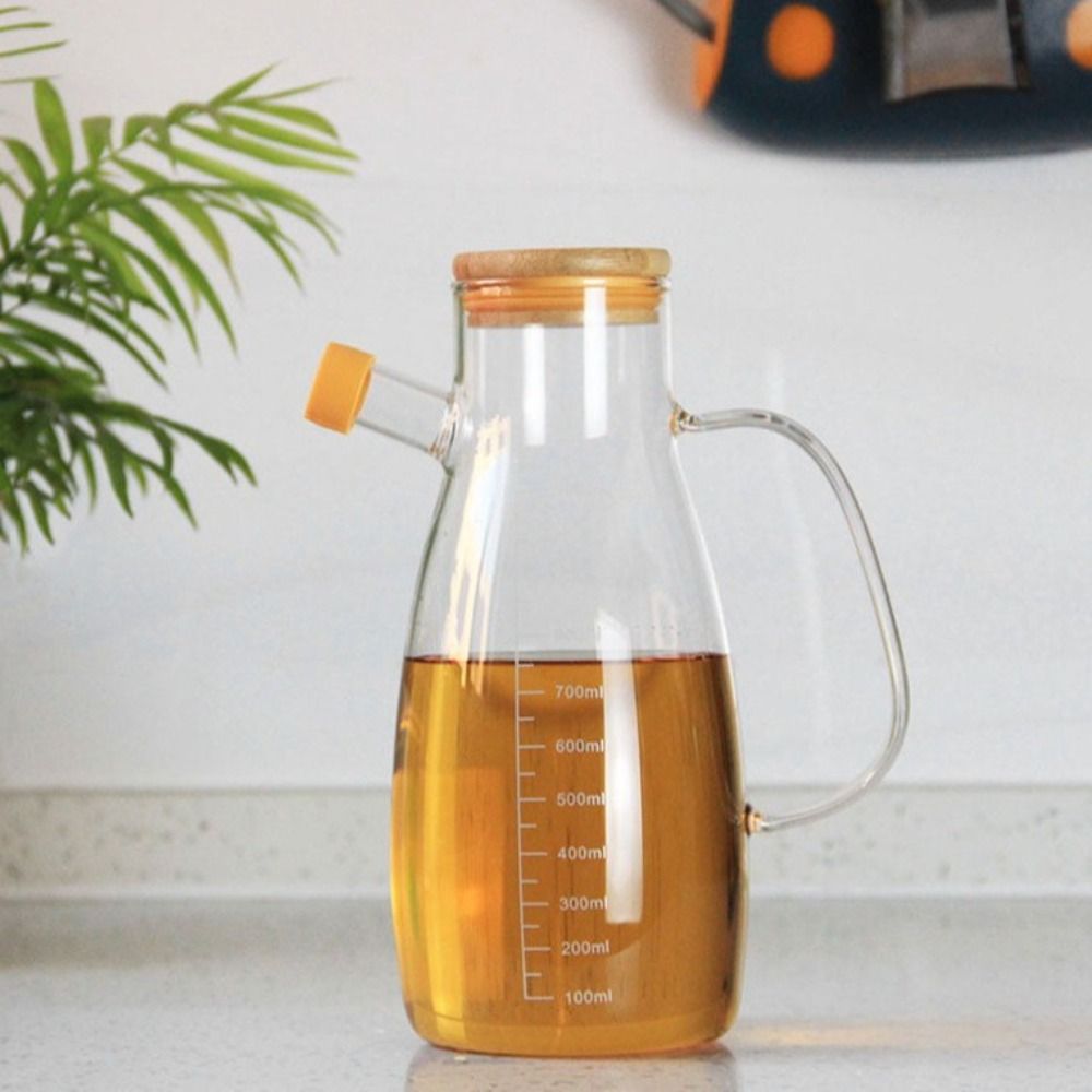 Food Storage Glass Containers Large - 耐久性のある食品グレードのオイルディスペンサーボトル漏れ防止900/1000MLガラスオイルポット大容量オイル保存容器家庭用