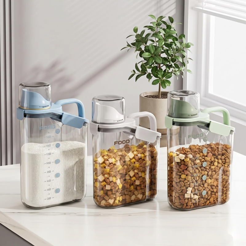 Food Storage No Pantry - ペットフード保存容器 密閉 防湿 猫と犬のフード用 キッチンパントリー 家庭用
