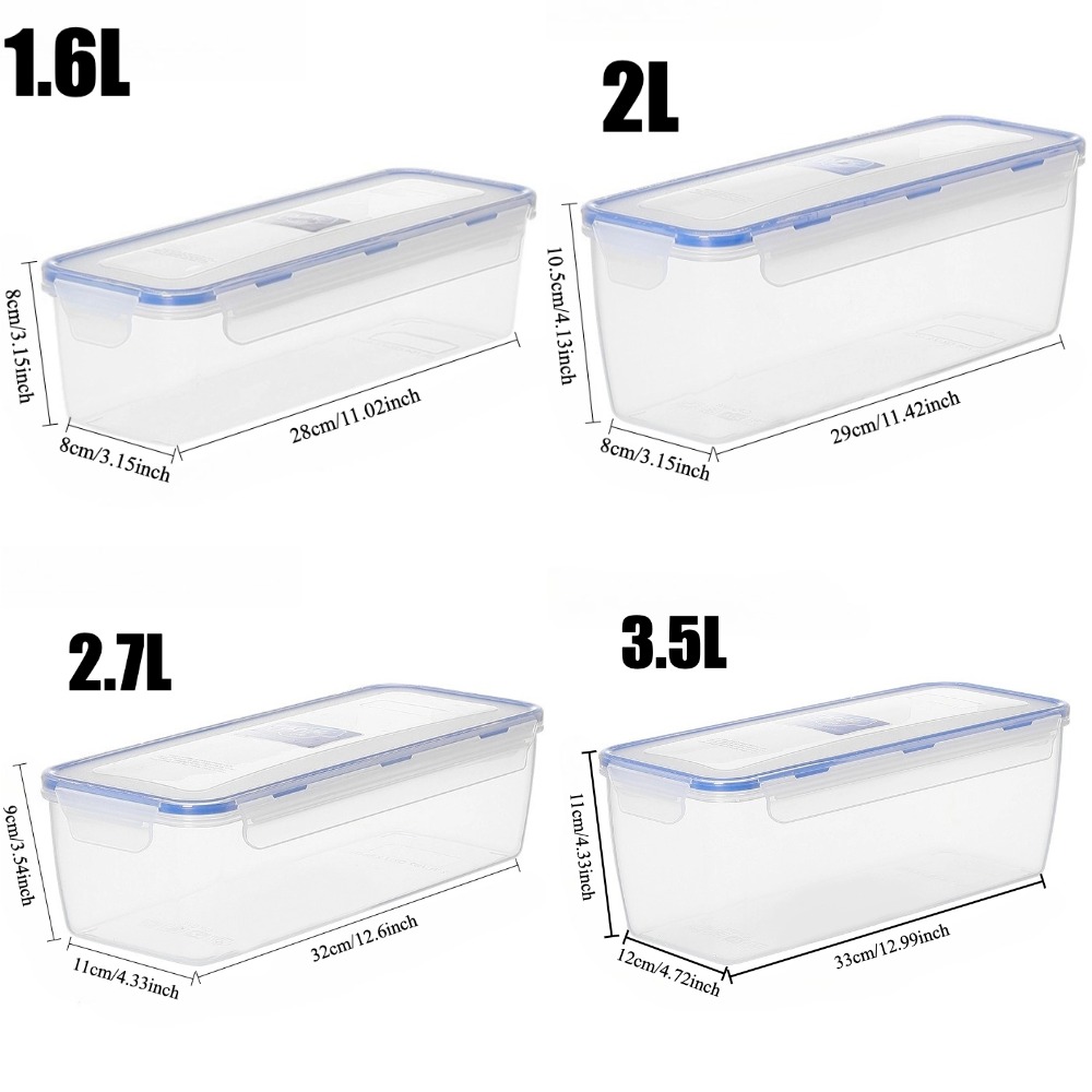 食品保存容器、気密漏れ防止ライスシリアルボックス、BPAフリ - Food Storage Square Containers のレビューと価格