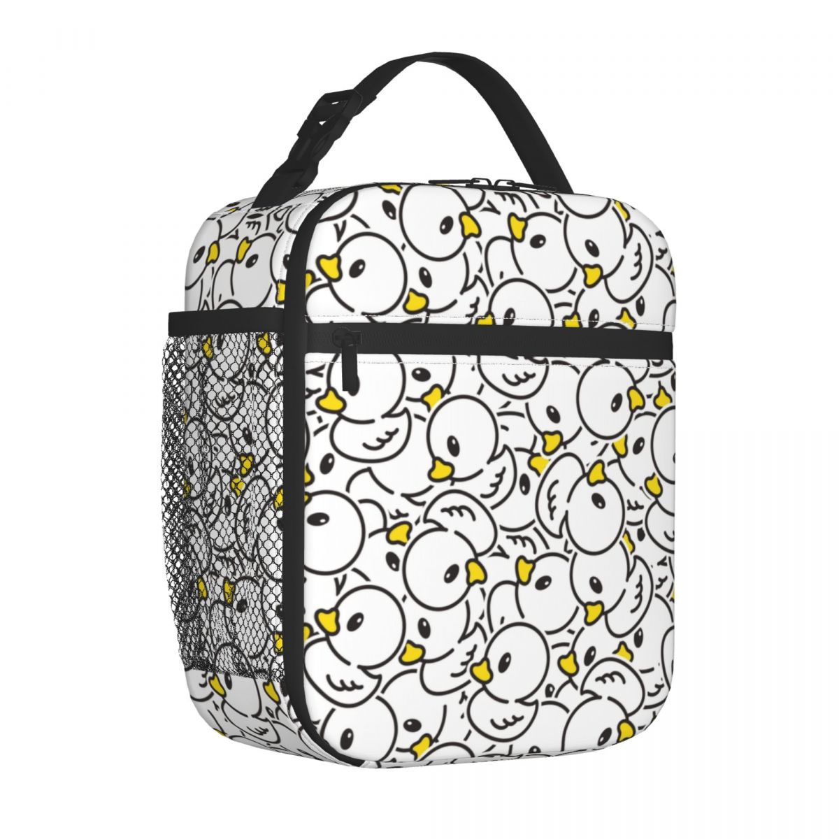 カスタムイエローカラフルラバーダックパターンランチバッグ女性 - Food Storage Yellow のレビューと価格