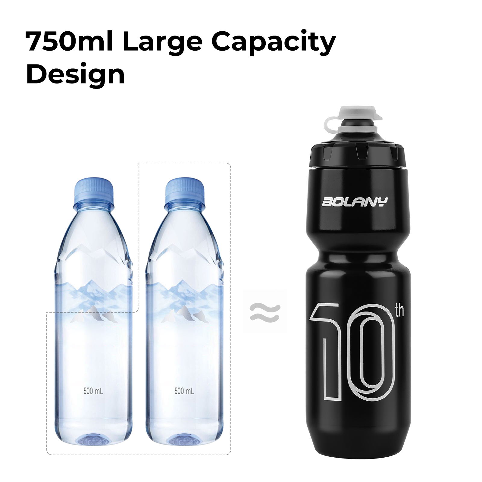 BOLANY 750 ミリリットルスポーツボトル 10th  - Condiment Squeeze Bottle のレビューと価格