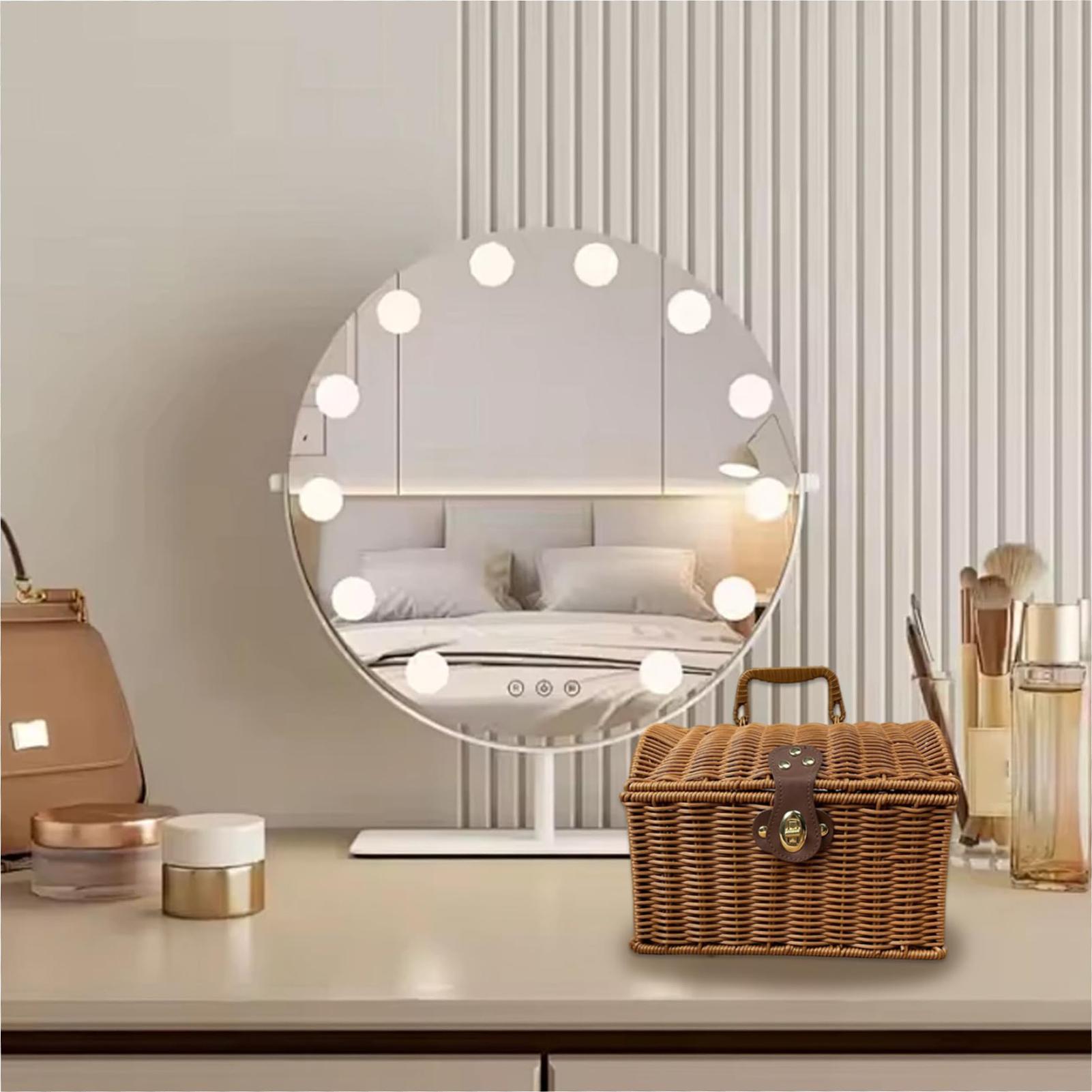 ハンドル付きピクニックバスケット 編み込みフードキャリアボッ - Bread Box Bamboo のレビューと価格