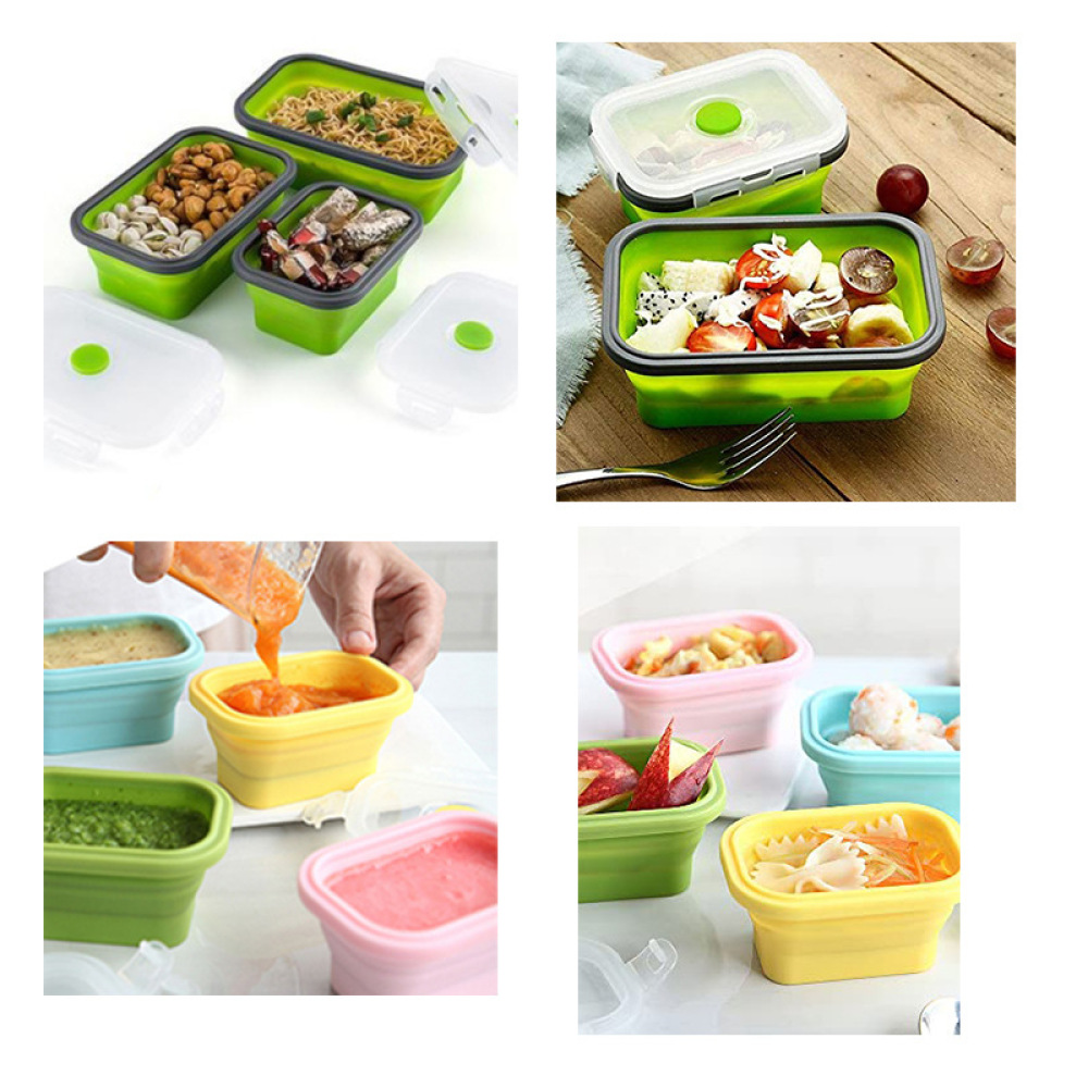 省スペース折りたたみ式シリコン製食品容器 無毒で再利用可能な - Food Storage Non Toxic のレビューと価格