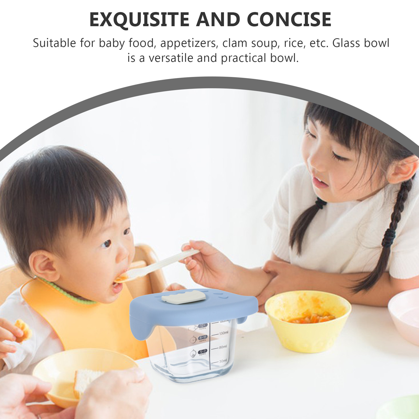 ガラス製ベビーフードボウル 大容量 透明 離乳食ボウル 蓋付 - Food Storage Glass Containers Large のレビューと価格