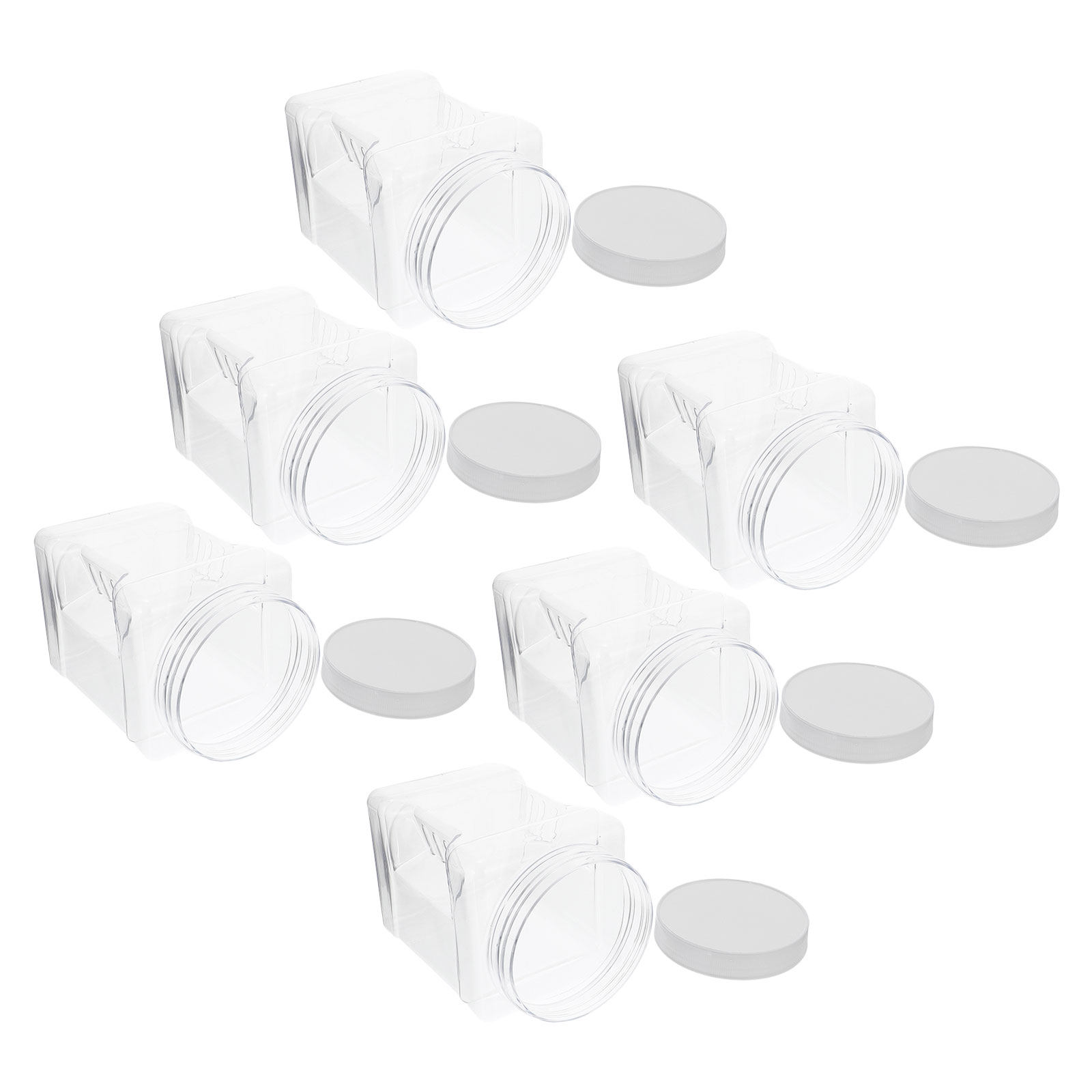 6個入り透明保存容器 透明な正方形の密閉容器 滑り止めハンド - Food Storage Square Containers のレビューと価格