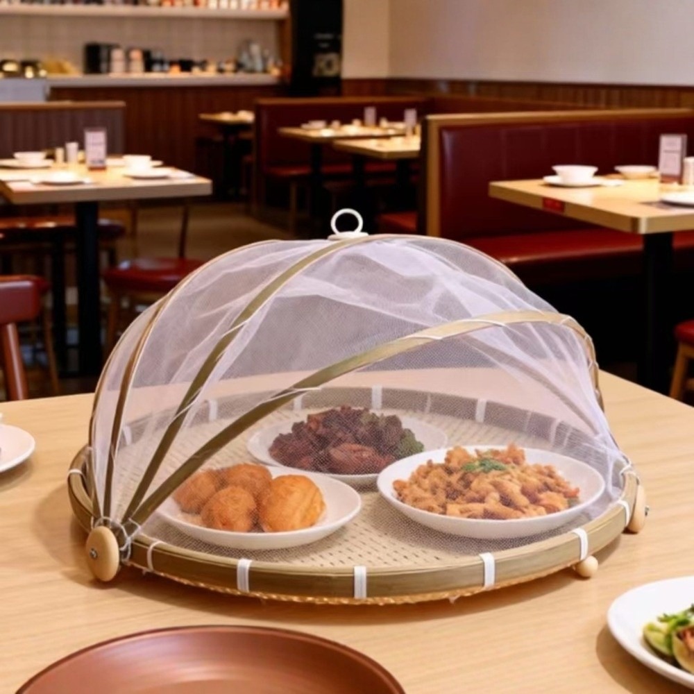 蚊帳付き食品容器 防塵食品サービングテントバスケット 竹製食 - Food Storage Net のレビューと価格