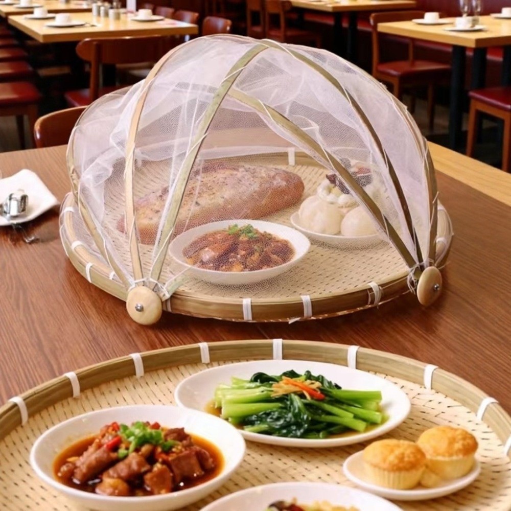 蚊帳付き食品容器 防塵食品サービングテントバスケット 竹製食 - Food Storage Net のレビューと価格