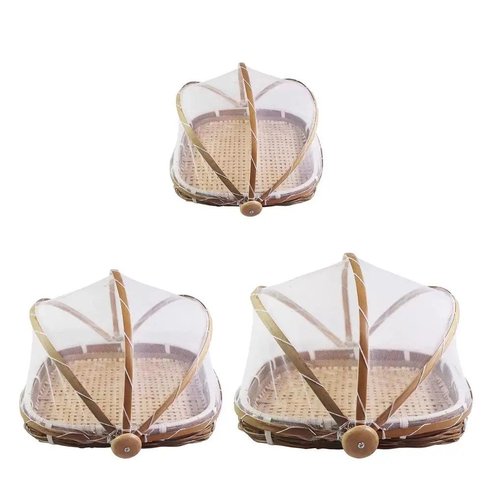 手織り竹食品サービスバスケット、トレイ、果物、野菜、パン、収 - Bread Box Bamboo のレビューと価格