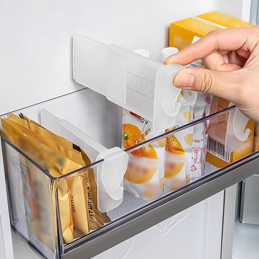 4/8個入り 透明冷蔵庫仕切り板 引き出し式サイドドア収納ク - Food Storage Dividers のレビューと価格