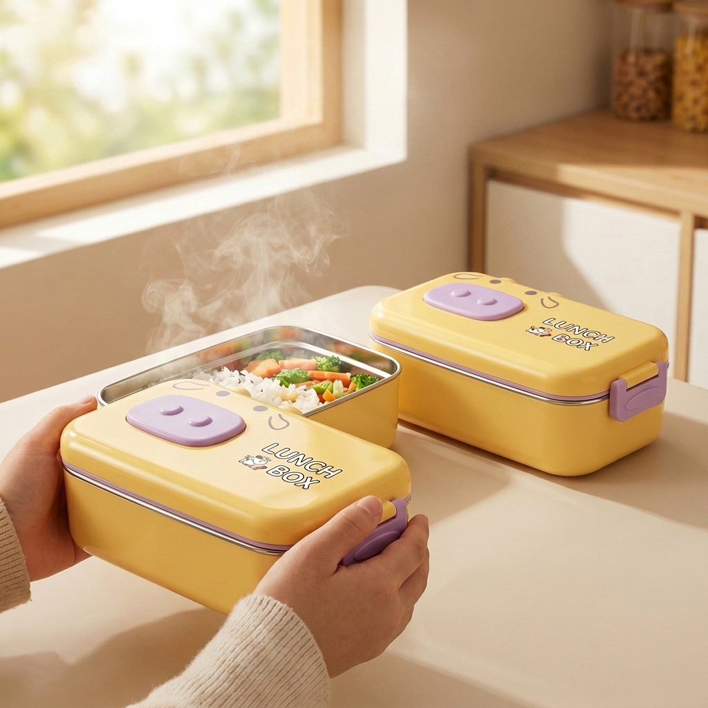 304ステンレス製弁当箱、漏れ防止仕切り付き子供用ランチボッ - Food Storage Dividers のレビューと価格