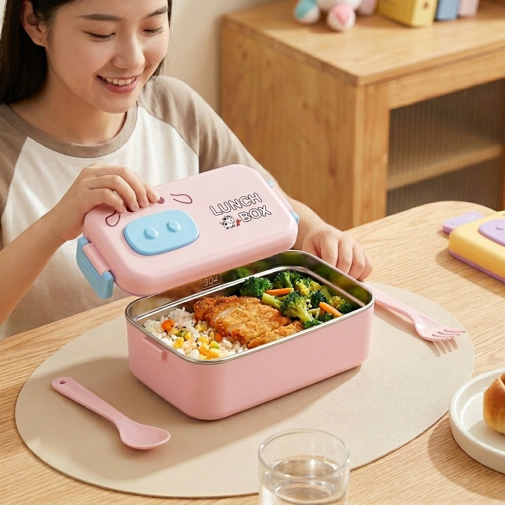 304ステンレス製弁当箱、漏れ防止仕切り付き子供用ランチボッ - Food Storage Dividers のレビューと価格