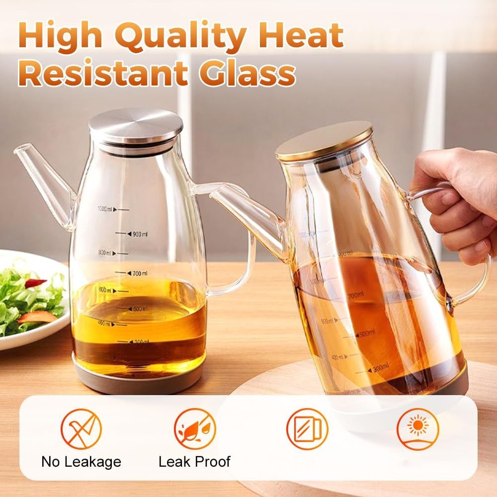 耐久性のある食品グレードのオイルディスペンサーボトル漏れ防止 - Food Storage Glass Containers Large のレビューと価格