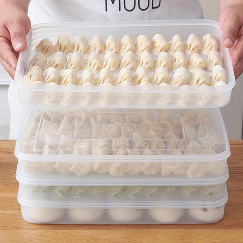 透明なキッチン収納ボックス 冷蔵庫オーガナイザー 食品グレー - Food Storage Square Containers のレビューと価格
