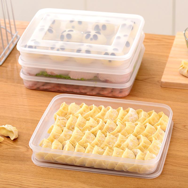 透明なキッチン収納ボックス 冷蔵庫オーガナイザー 食品グレー - Food Storage Square Containers のレビューと価格