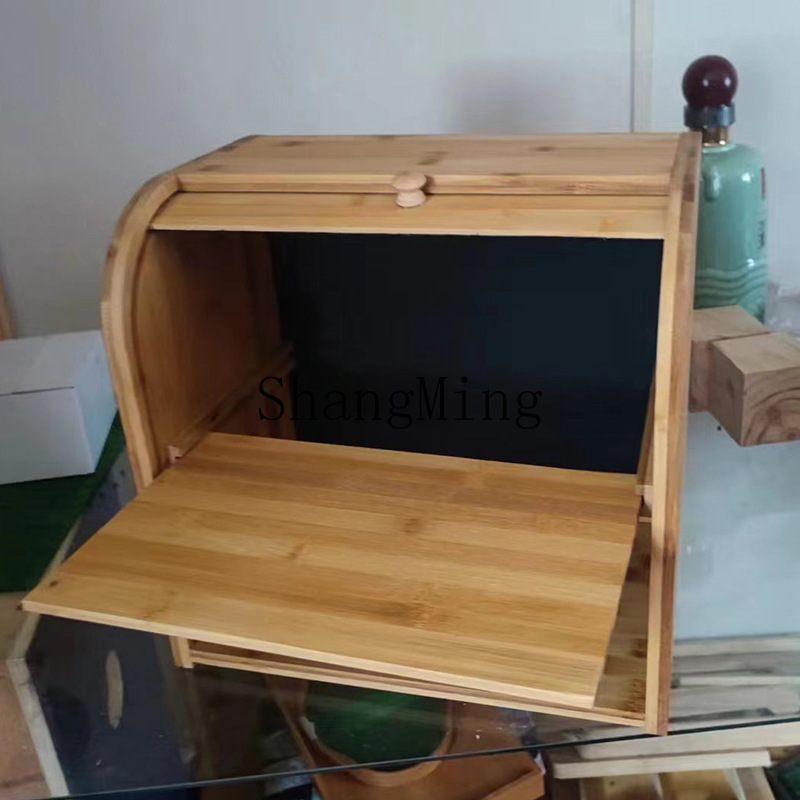 SM 家庭用竹製パン収納ボックス 食品保存容器 ローラーシャ - Bread Box Bamboo のレビューと価格