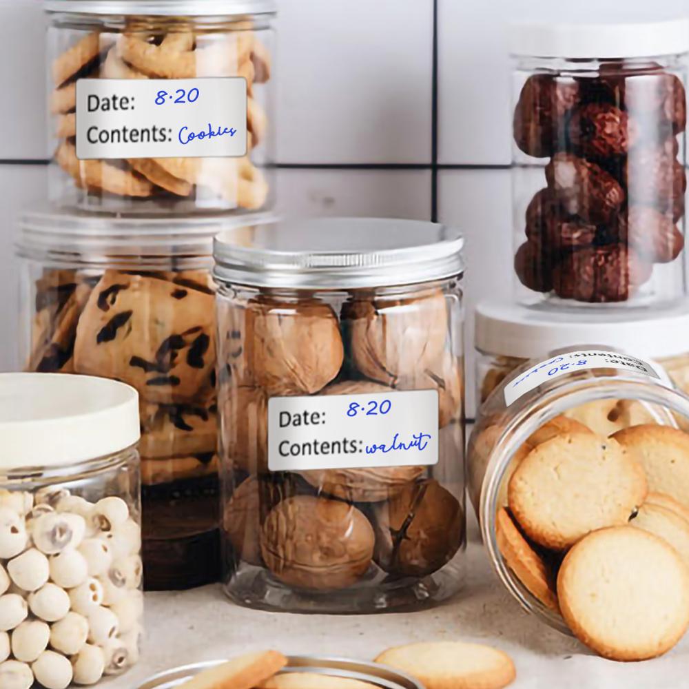 DIY食品保存ステッカー 空白の日付・内容・素材ラベル 容器 - Food Storage No Pantry のレビューと価格