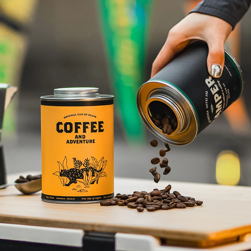 1pc コーヒー豆密封保管缶ポータブルキャンプ用ブリキ箱食品 - Food Storage Square Containers のレビューと価格