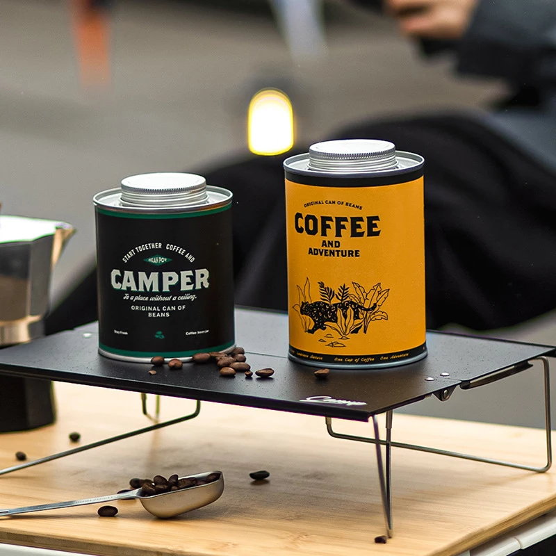 1pc コーヒー豆密封保管缶ポータブルキャンプ用ブリキ箱食品 - Food Storage Square Containers のレビューと価格