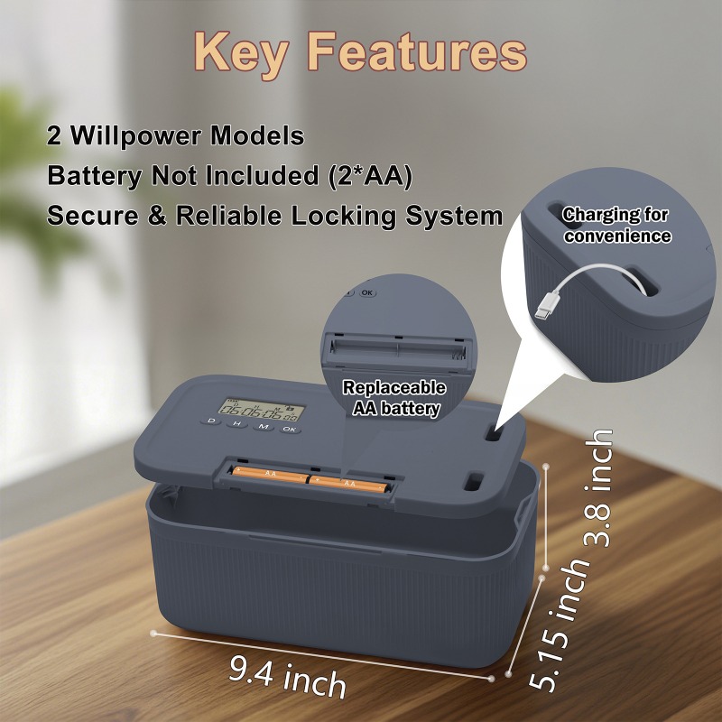 タイマー付きロックボックス 電話ロッカー タイムロック収納ボ - Food Storage Locker のレビューと価格