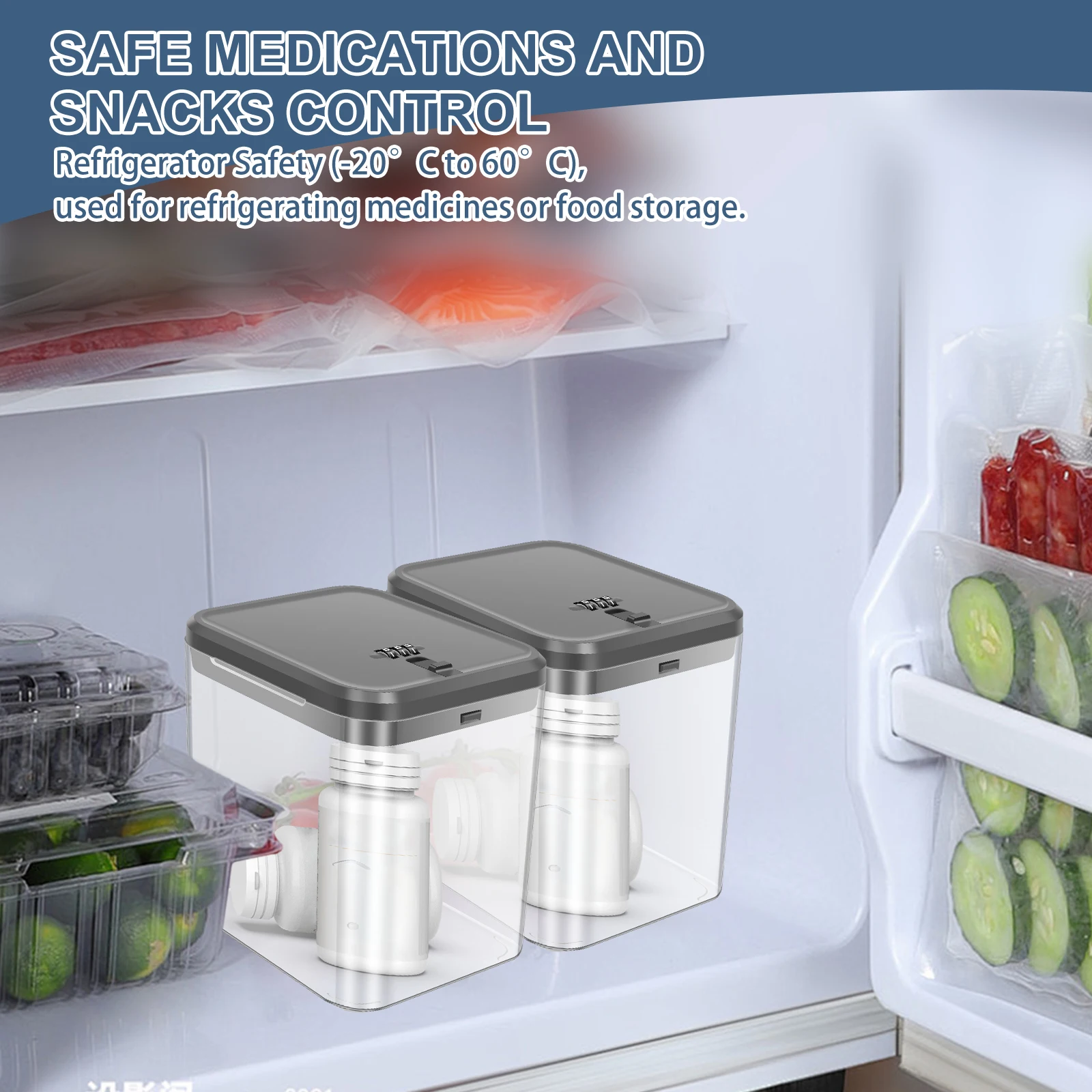 透明ロックボックス、パスワードロック付き収納ボックス、携帯電 - Food Storage Locker のレビューと価格