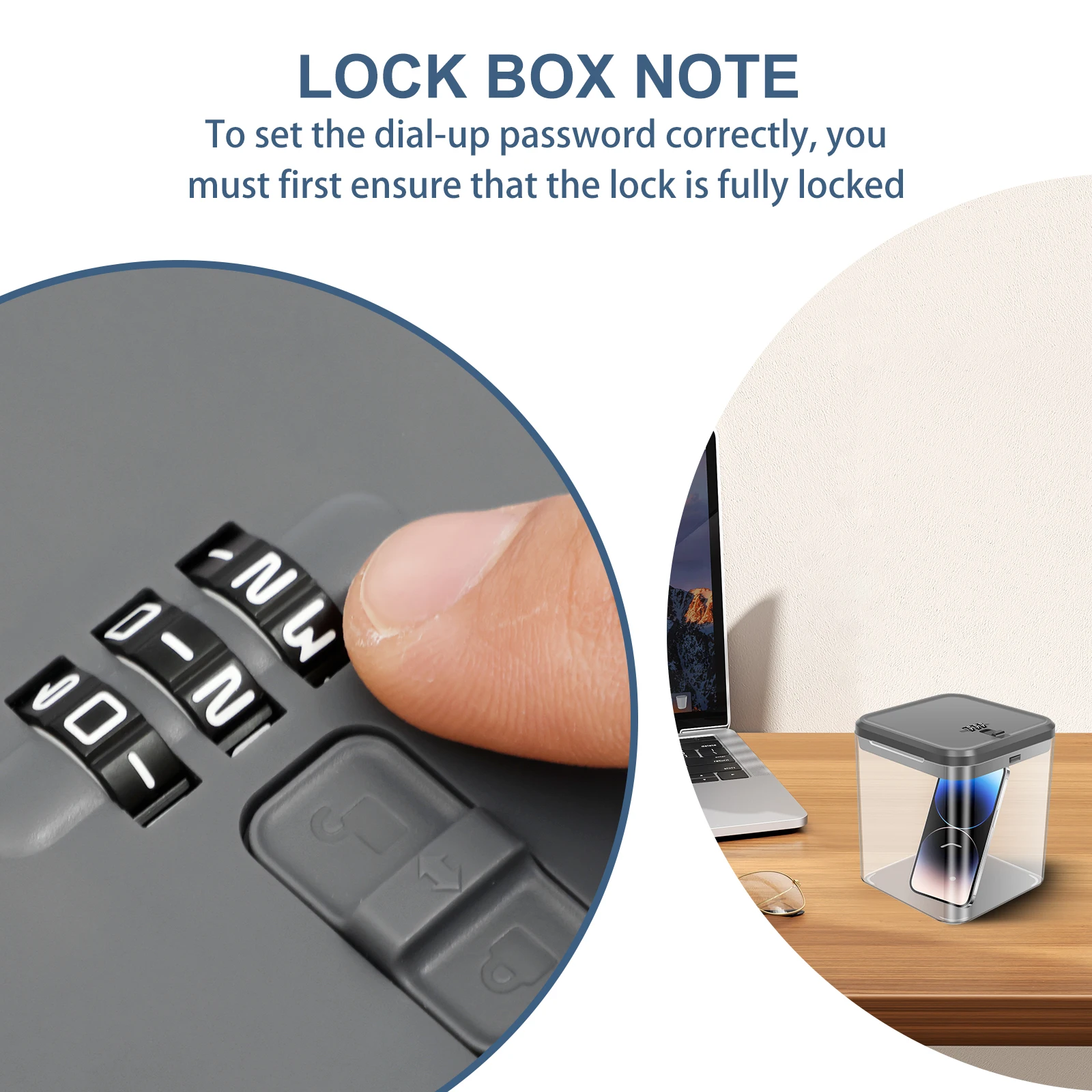 透明ロックボックス、パスワードロック付き収納ボックス、携帯電 - Food Storage Locker のレビューと価格