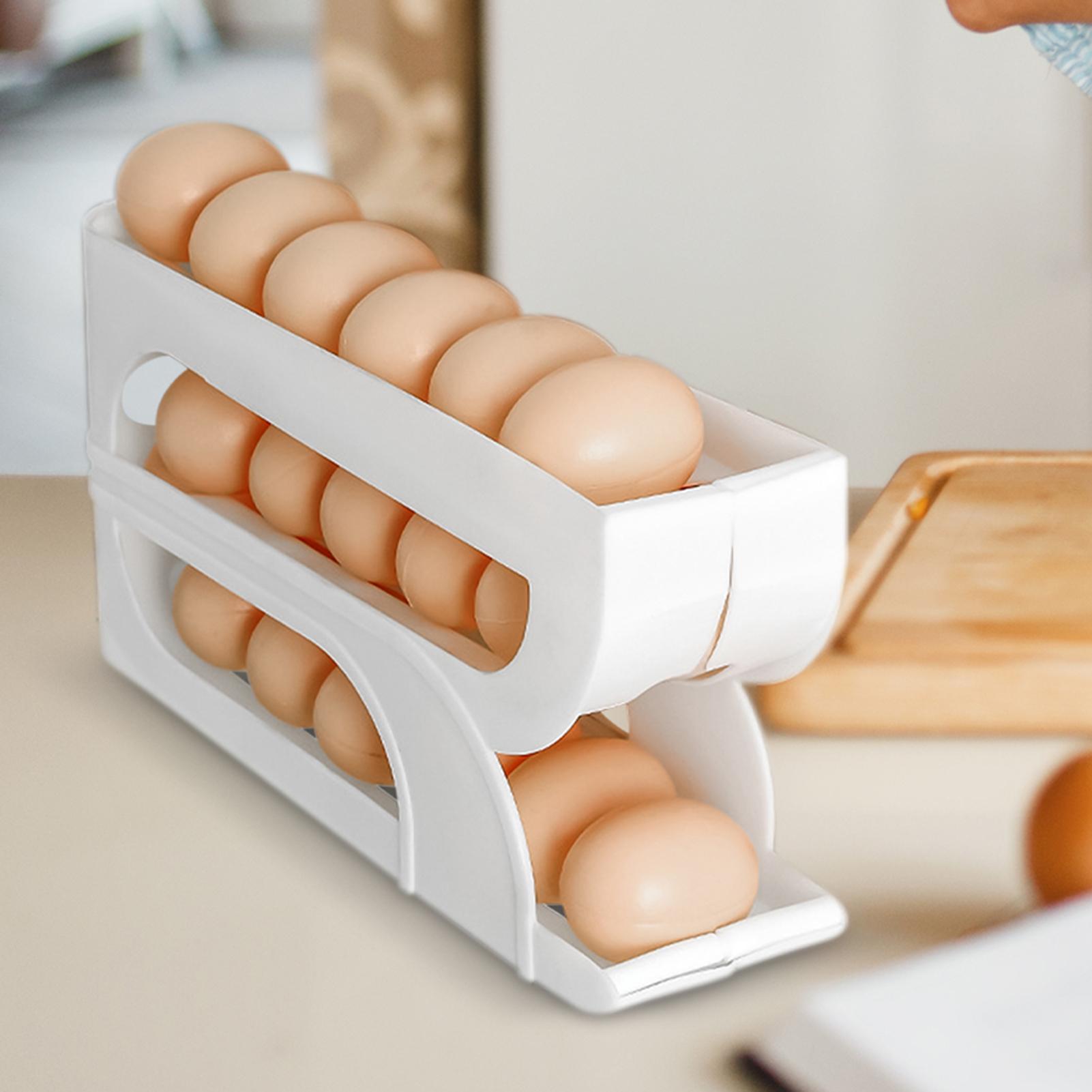 冷蔵庫用卵容器 3段式 自動回転卵容器ラック 食品ホルダー  - Food Storage Yellow のレビューと価格