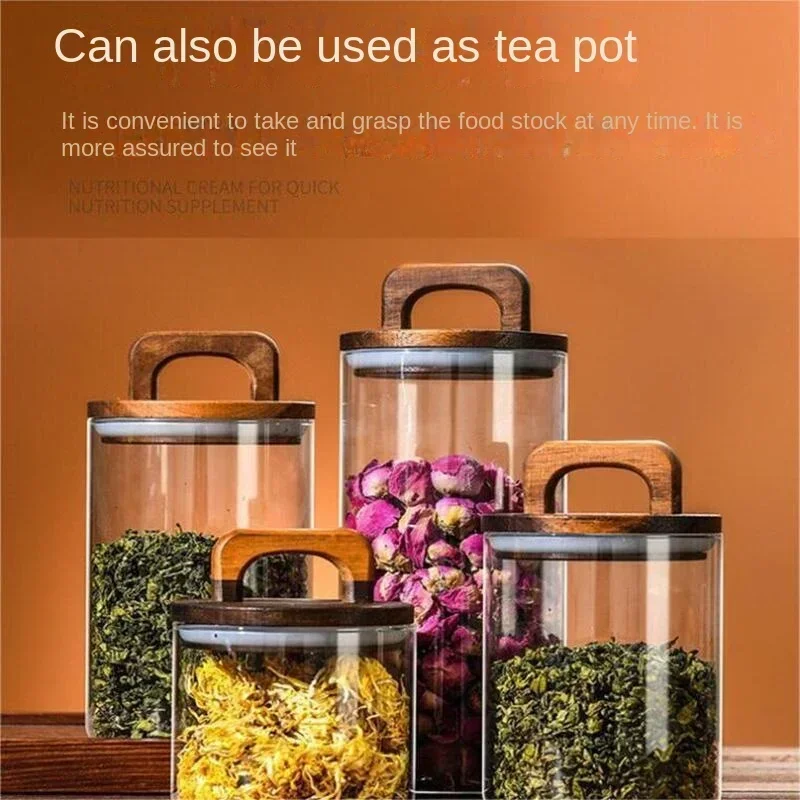 800-2100 ミリリットル木製蓋ガラス瓶 1pc 気密キ - Food Storage Glass Containers Large のレビューと価格