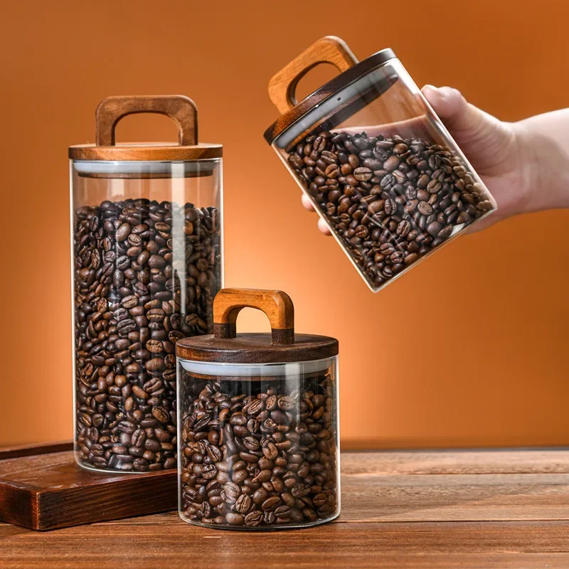 800-2100 ミリリットル木製蓋ガラス瓶 1pc 気密キ - Food Storage Glass Containers Large のレビューと価格