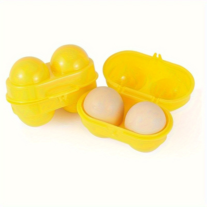 黄色の卵収納ボックス、家庭用冷蔵庫の卵トレイ、旅行用朝食、茶 - Food Storage Yellow のレビューと価格