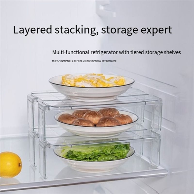 ABMR-積み重ね可能な透明冷蔵庫収納オーガナイザー、2個セ - Food Storage Management のレビューと価格