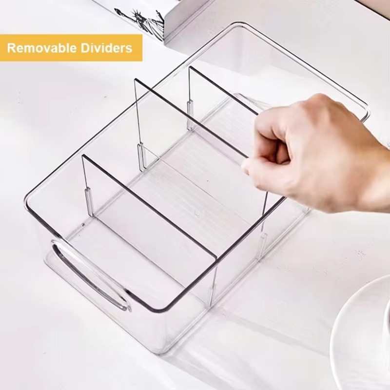 取り外し可能な仕切り付きプラスチック製パントリー収納ビン、キ - Food Storage No Pantry のレビューと価格